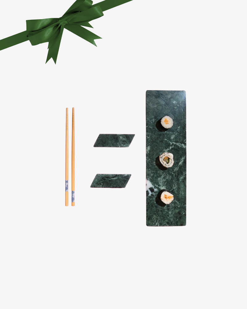 Green Marble Sushi Set