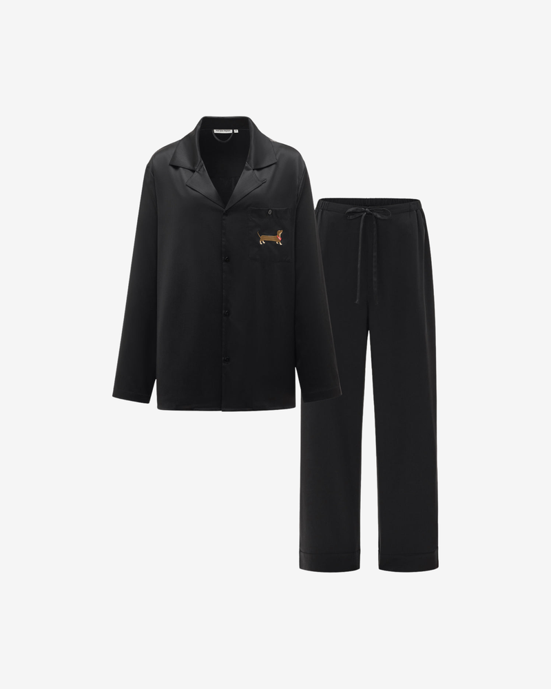 Men’s Dachshund Silk Pajama Set