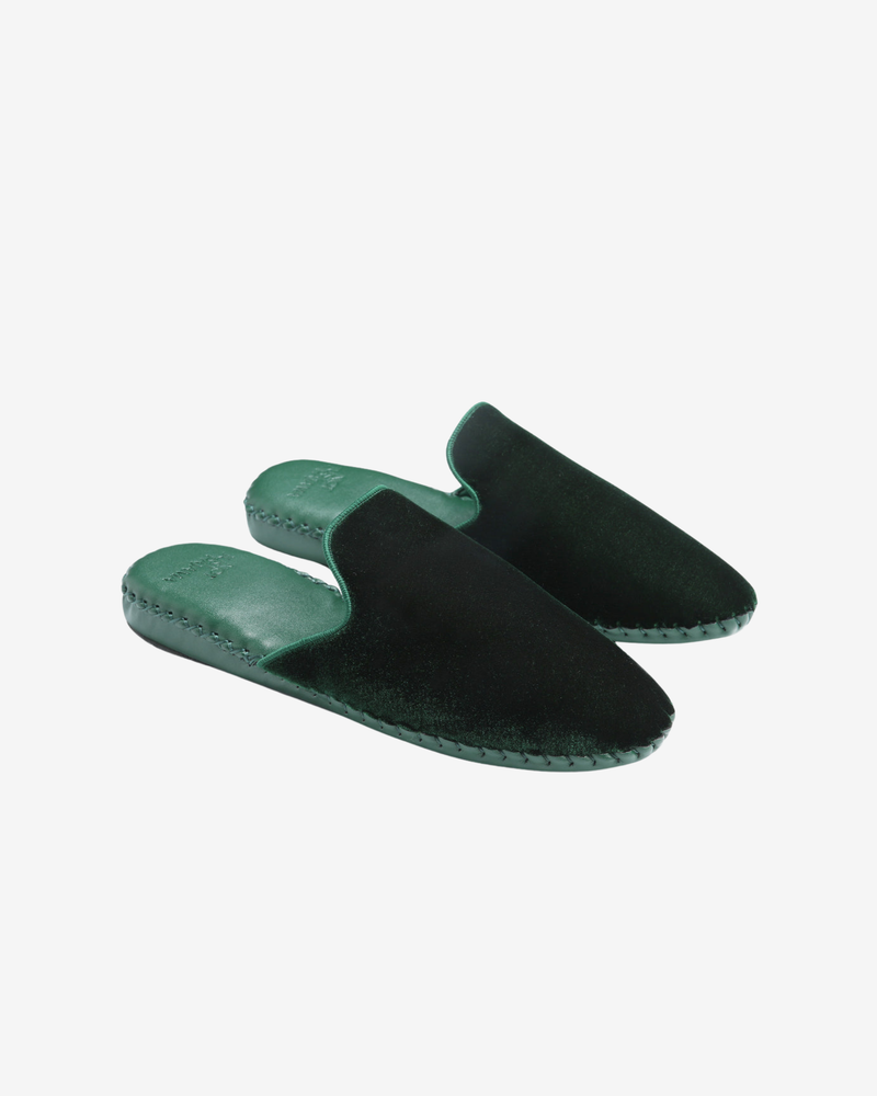 Men Handmade Velvet Slippers