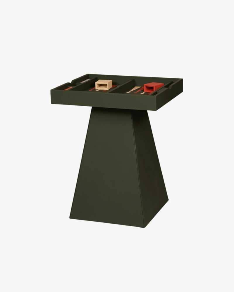 Leather Games Table – Orange