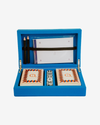 Leather Card Games Box – Azure Blue