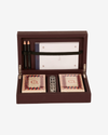 Leather Card Games Box – Burgundy