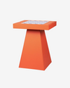 Leather Games Table – Orange