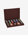 Leather Poker Set – Burgundy