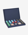 Leather Poker Set – Deep Blue