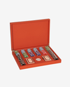 Leather Poker Set – Orange