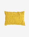 Draped Cotton Cushion – Mustard