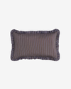 Vintage Blue Stripe Frilled Cushion