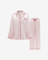 Little Heart Silk Pajama Set – Pink