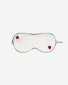 Little Heart Silk Sleeping Eye Mask – White