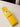Personalisable Travel Watch Pouch in vibrant yellow, featuring a watch inside and soft suede lining for protection.