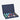 Blue leather poker set open to reveal 300 premium chips, two decks of cards, and dealer tokens—elegant and organized.